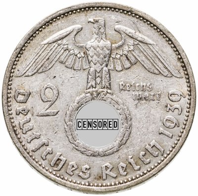 купить Германия (Третий рейх) 2 рейхсмарки (reichsmark) 1939 "А"-Берлин