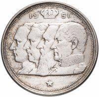 Купить Бельгия 100 франков (francs) 1948 - 1951 года (надпись на голландском - BELGIЁ)