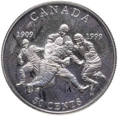 купить Канада 50 центов (cents) 1999 "90 лет Кубку Грея"
