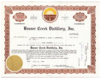 купить Акция США Beaver Creek Distillery, Inc. 1968