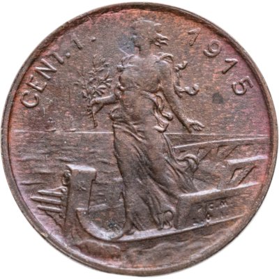 купить Италия 1 чентезимо (centesimo) 1915