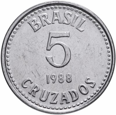 купить Бразилия 5 крузадо 1988