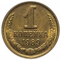 Купить 1 копейка 1989 штемпельный блеск