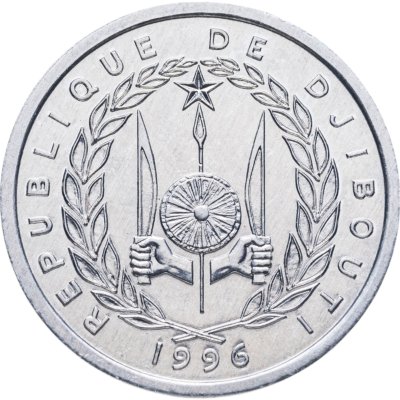 купить Джибути 2 франка (francs) 1996