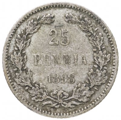 купить 25 пенни 1898 L, монета для Финляндии