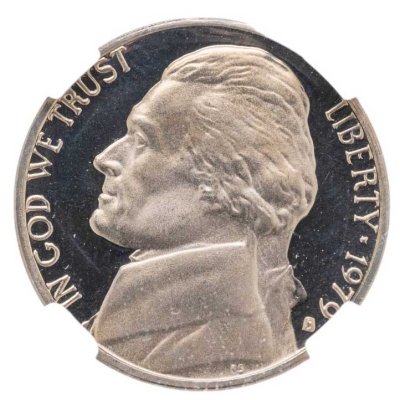 купить США 5 центов (cents) 1979 S "Jefferson Nickel (Джефферсон)" в слабе DNC PF68