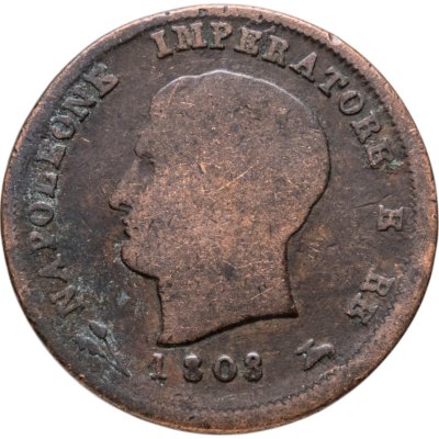 купить Наполеоновская Италия 3 чентезимо, 1808 В
