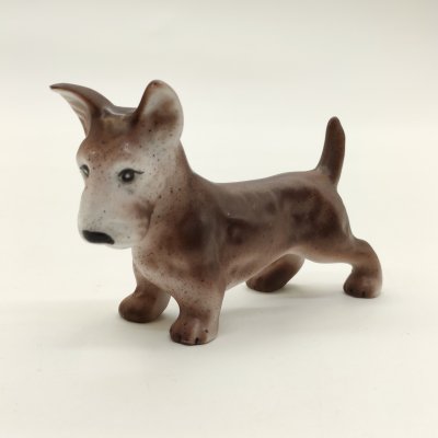 купить Статуэтка "Фокстерьер", фарфор, роспись, Сысертский фарфоровый завод, Россия, 1980-2000 гг.