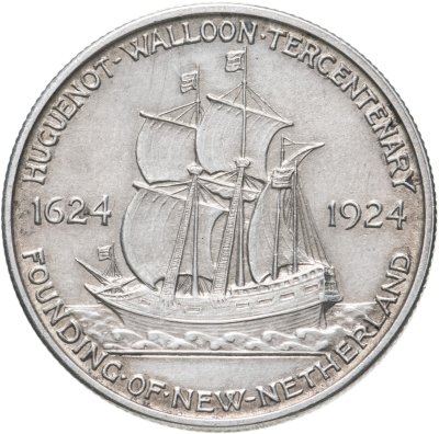 купить США 50 центов (1/2 доллара, half dollar) 1924 "300 лет основания Новой Голландии"