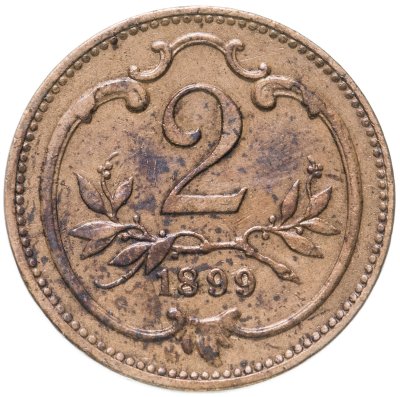 купить Австрия 2 геллера (heller) 1899