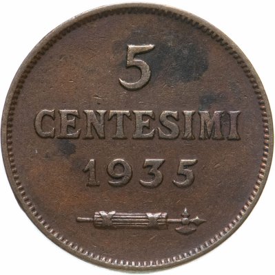 купить Сан-Марино 5 чентезимо (centesimi) 1935
