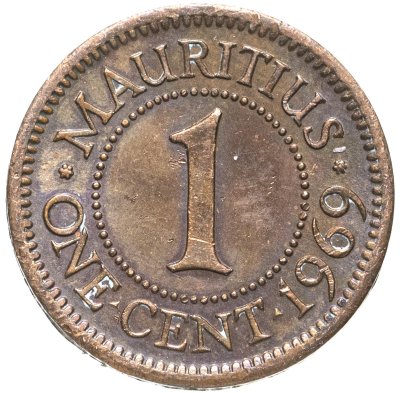 купить Маврикий 1 цент (cent) 1969