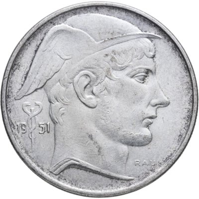 купить Бельгия 20 франков (francs) 1951 Надпись на голландском - 'BELGIE'
