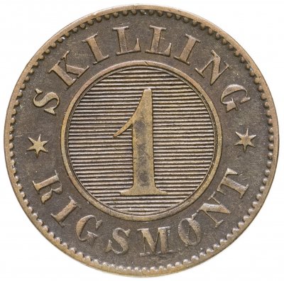 купить Дания 1 скиллинг (skilling) 1863