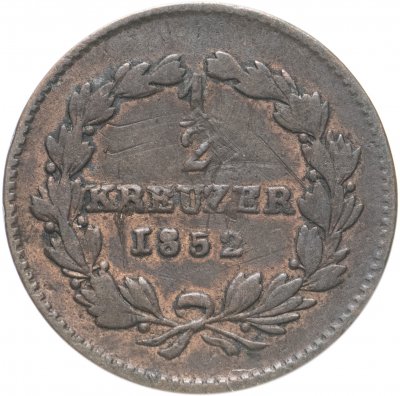 купить Германия, Баден 1/2 крейцера 1852