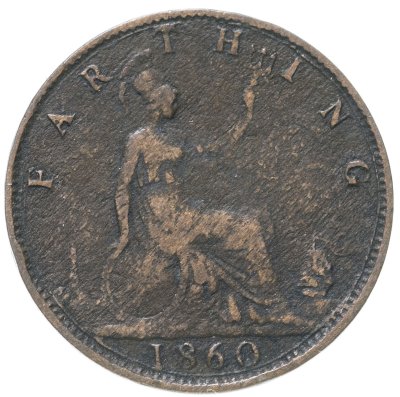 купить Великобритания 1 фартинг (farthing) 1860