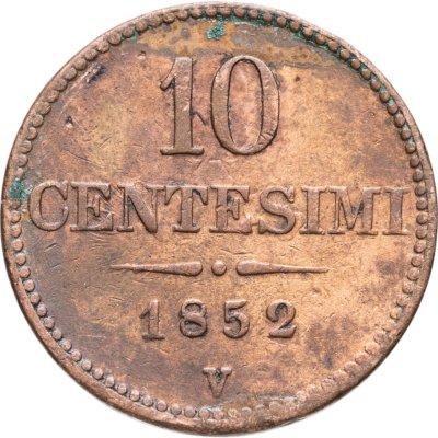 купить Ломбардия-Венеция 10 чентезимо (centesimi) 1852 V - Венеция