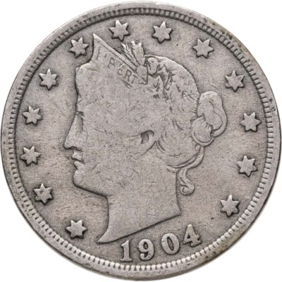купить США 5 центов (cents) 1904 Liberty Nickel