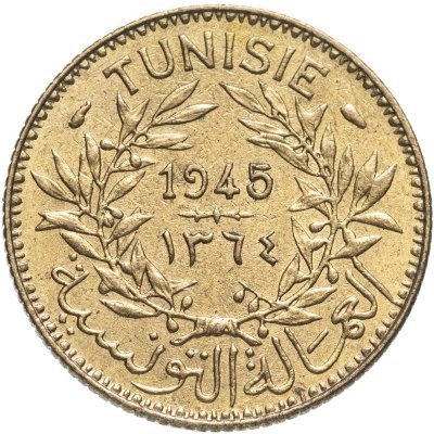 купить Тунис 1 франк (franc) 1945