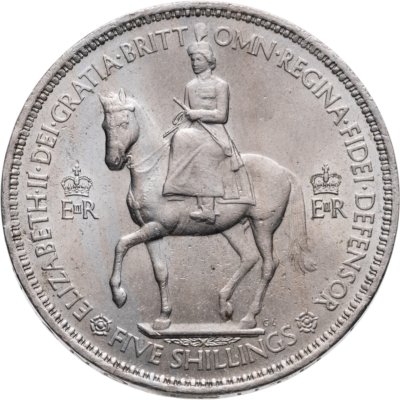 купить Великобритания 5 шиллингов 1953 "Коронация Королевы Елизаветы II" в оригинальной капсуле