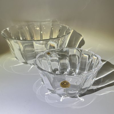 купить Набор из салатника и розетки с рельефными стенками, хрусталь, Royal Crystal Rock, Италия, 2000-2015 гг.