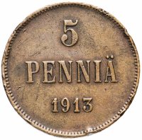 Купить 5 пенни (pennia) 1913