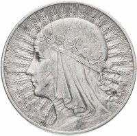 Купить Польша 10 злотых (zlotych) 1932 знак монетного двора: "стрелка" - Варшава