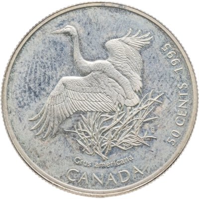купить Канада 50 центов 1995 "Американский журавль"