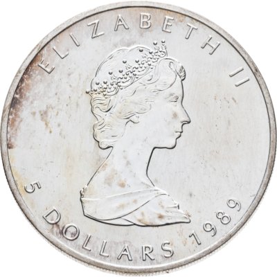купить Канада 5 долларов (dollars) 1989 Кленовый лист