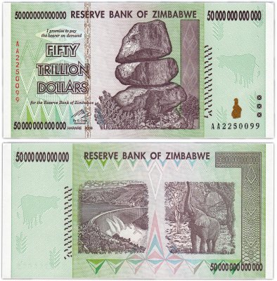 купить Зимбабве 50000000000000 долларов 2008 (Pick 90)