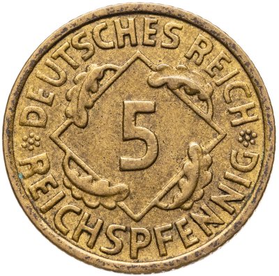 купить Германия 5 рейхспфеннигов (reichspfennig) 1935 F