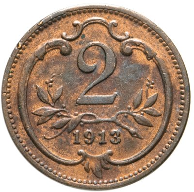 купить Австрия 2 геллера (heller) 1913