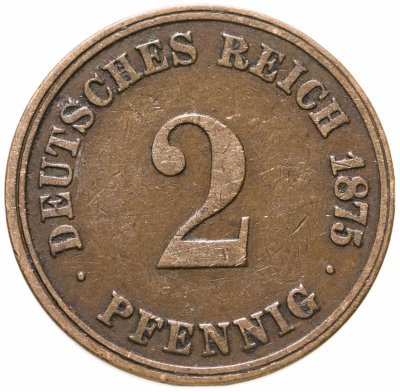 купить Германия (Империя) 2 пфеннига (pfennig) 1875