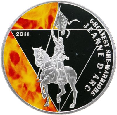 купить Того 500 франков CFA 2011 "Великие женщины воительницы - Жанна д`Арк" с сертификатом