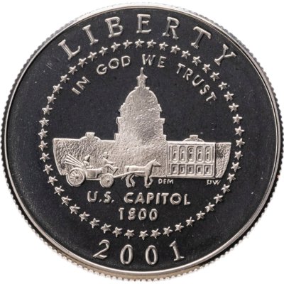 купить США 1/2 доллара (dollars) 2001 "Центр посетителей капитолия США"