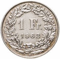 купить Швейцария 1 франк 1963