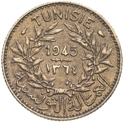 купить Тунис 1 франк (franc) 1945