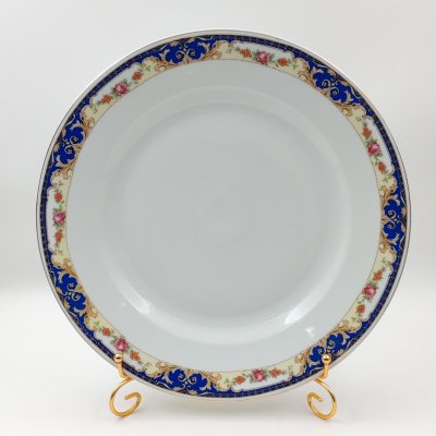 купить Блюдо круглой формы, украшенное цветочным декором, фарфор, деколь, золочение, Moritz Zdekauer (MZ), Чехословакия, 1930-1940 гг.