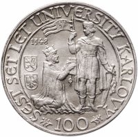 купить Чехословакия 100 крон (korun) 1948 600 лет Карлову университету