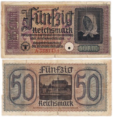 купить Германия 50 марок 1940-1945 год (Pick R140(1) Оккупационные территории