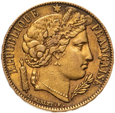 купить Франция 20 франков (francs) 1851 знак монетного двора: "A" - Париж