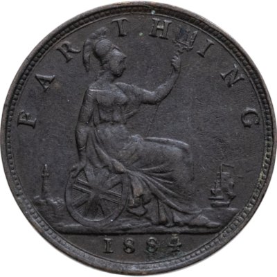 купить Великобритания 1 фартинг (farthing) 1884