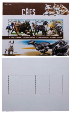 купить Сан-Томе и Принсипи марки квартблок "Собаки"