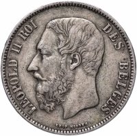 купить Бельгия 5 франков 1873