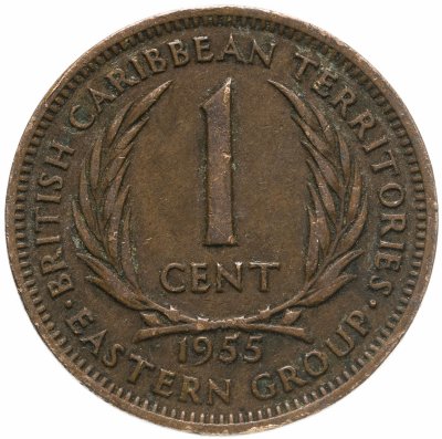 купить Британские Карибские Территории (Восточные Карибы) 1 цент 1955