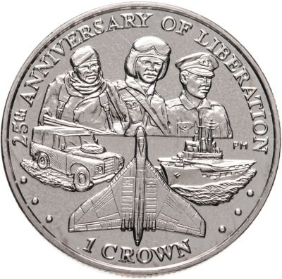 купить Фолклендские острова 1 крона (crown) 2007 "25 лет Освобождению"