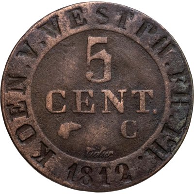 купить Германия, Вестфалия 5 сантим 1812 Наполеон