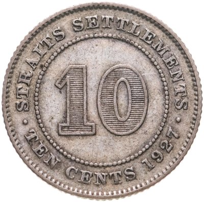 купить Стрейтс Сетлментс 10 центов (cents) 1927