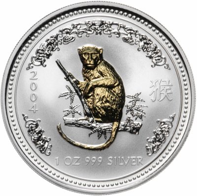 купить Австралия 1 доллар 2004 "Восточный календарь. Год обезьяны" золочёная