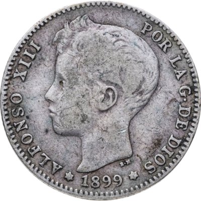 купить Испания 1 песета (peseta) 1899